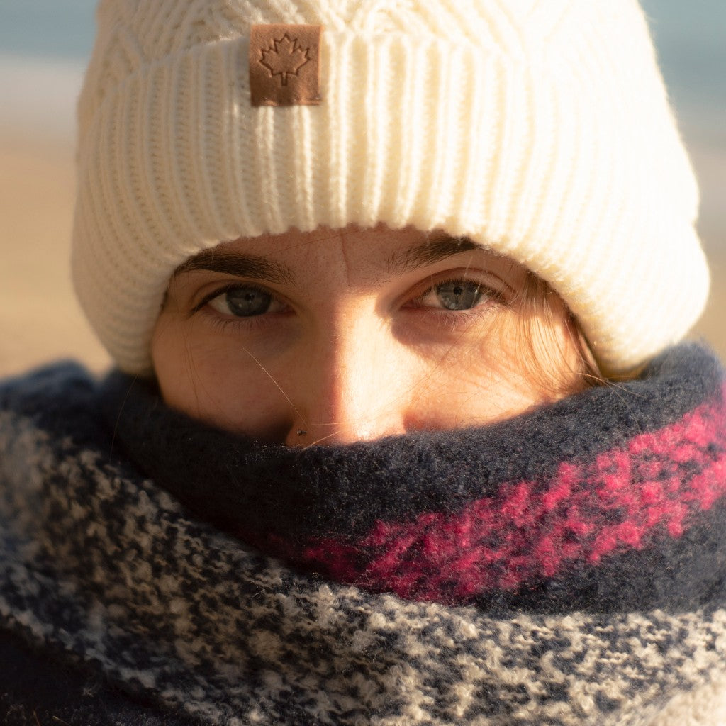 Blue Block Colour Blanket Scarf