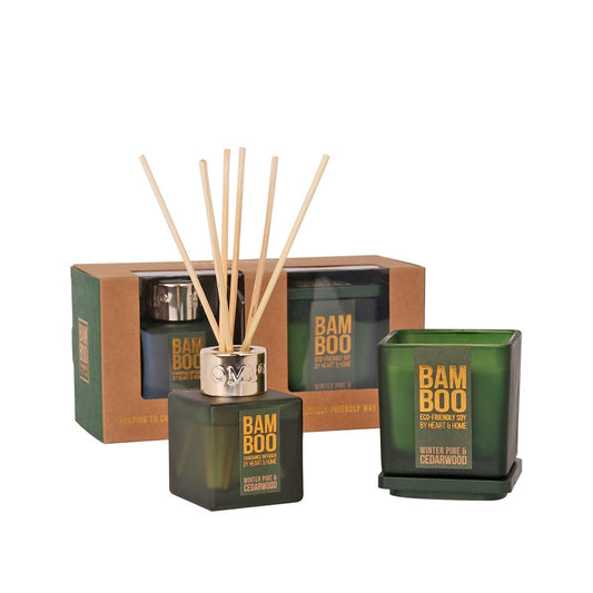 Winter Pine & Cedarwood Eco Soy Candle & Diffuser Gift Set