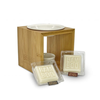 Bamboo Wax Melt & Oil Warmer (Light Wood)